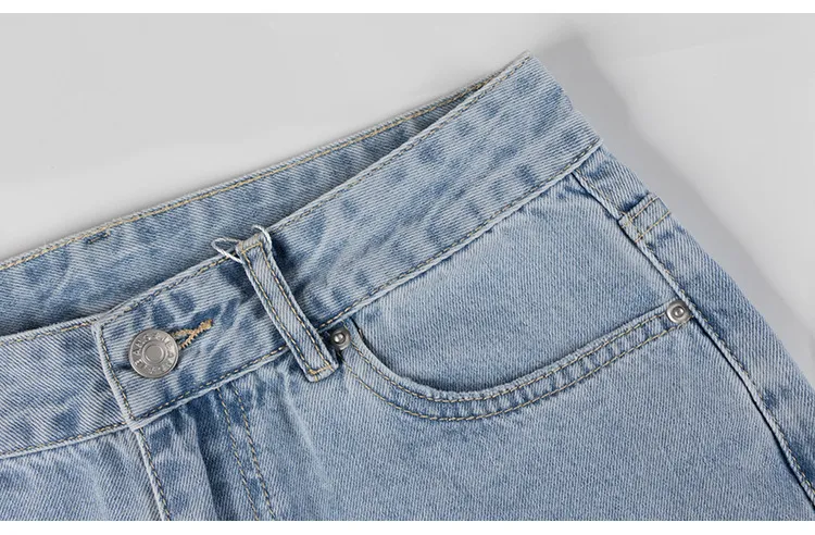Edgy High-Waisted Ripped Straight-Leg Jeans for Women