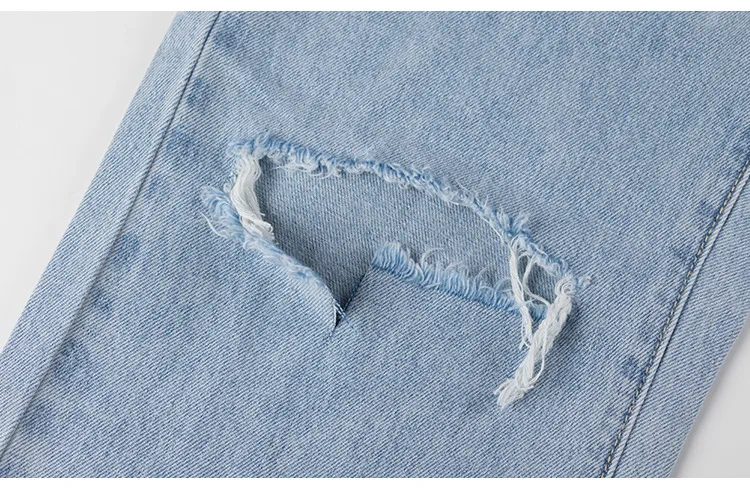 Edgy High-Waisted Ripped Straight-Leg Jeans for Women