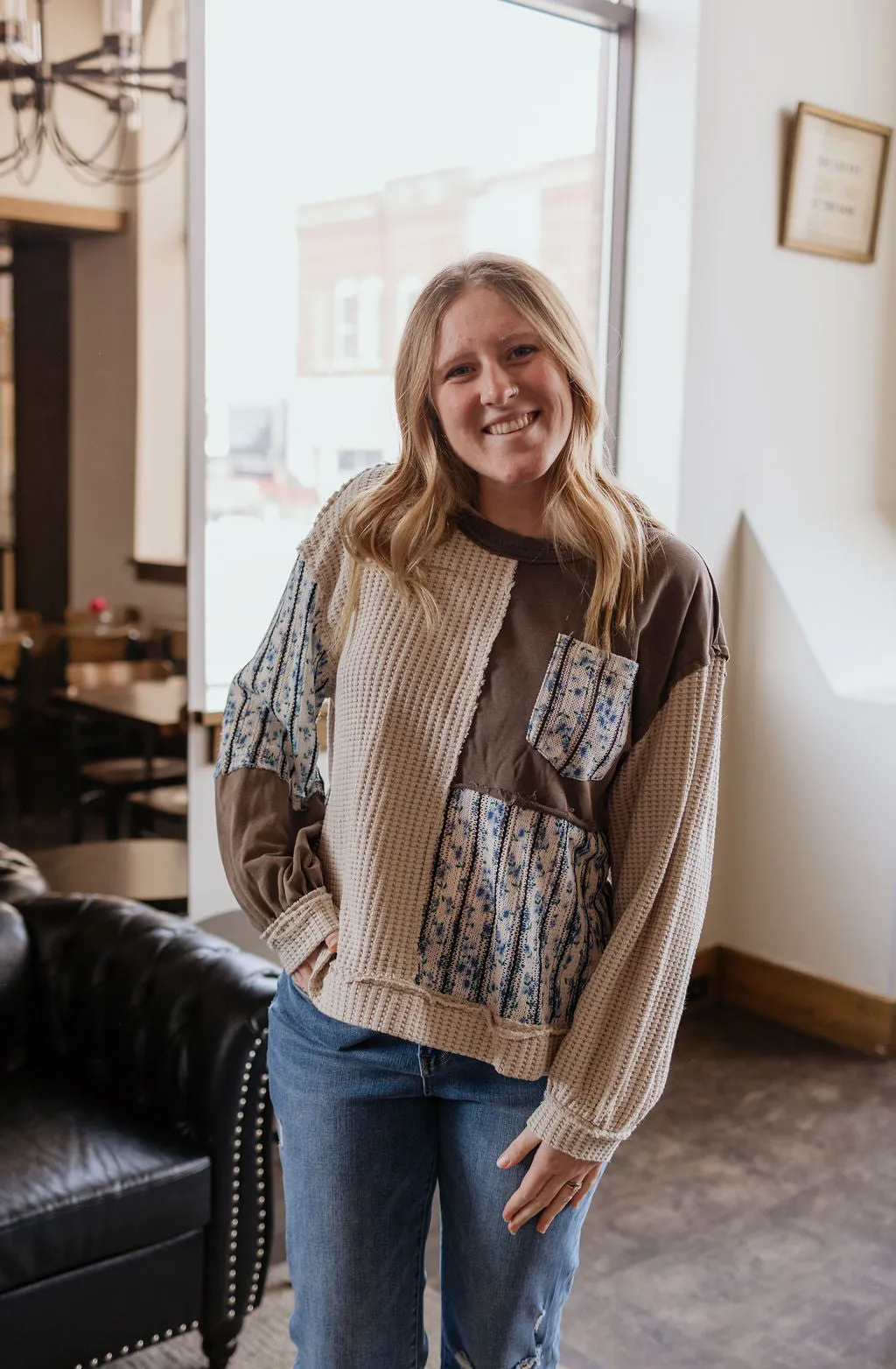 EILAH VINTAGE BALLOON SLEEVE TOP