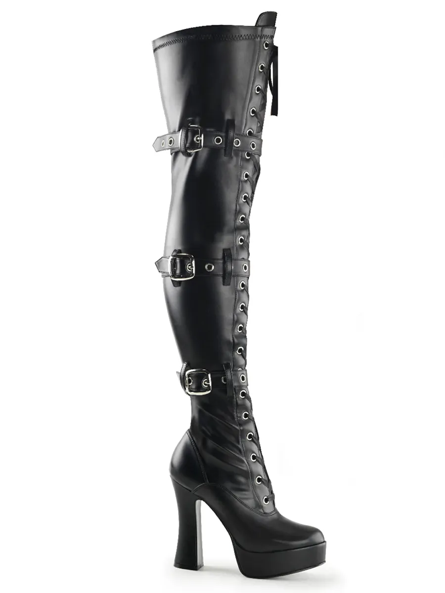 Electra Thigh High Buckle Boot