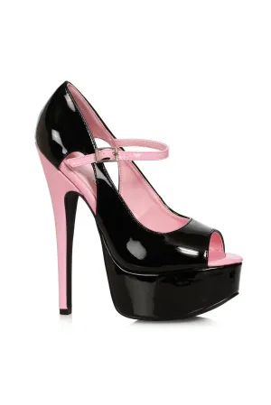 Ellie 652-HALLEY 6.5" Open Toe Pump