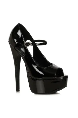 Ellie 652-HALLEY 6.5" Open Toe Pump