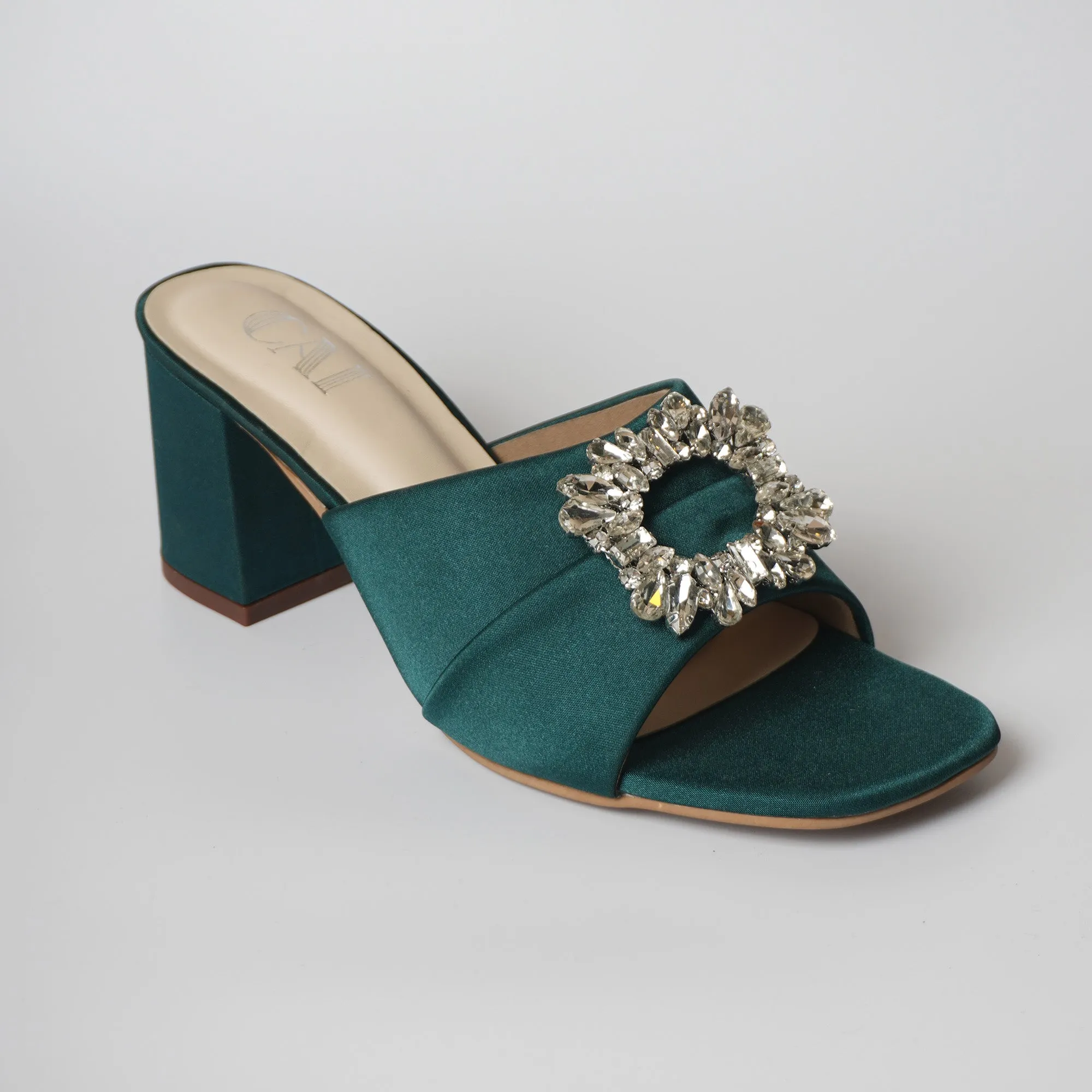 Emerald Green Buckled Heel