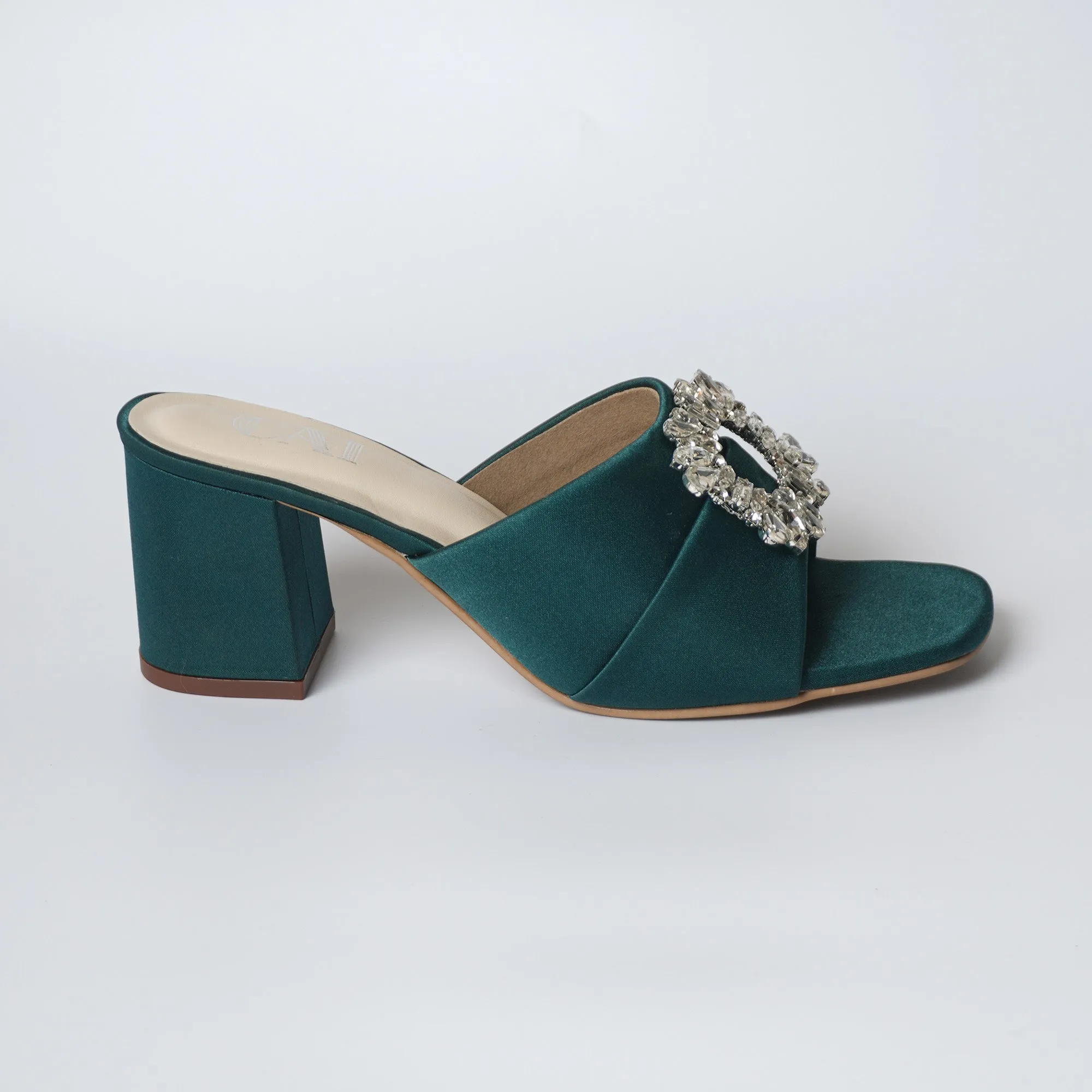 Emerald Green Buckled Heel