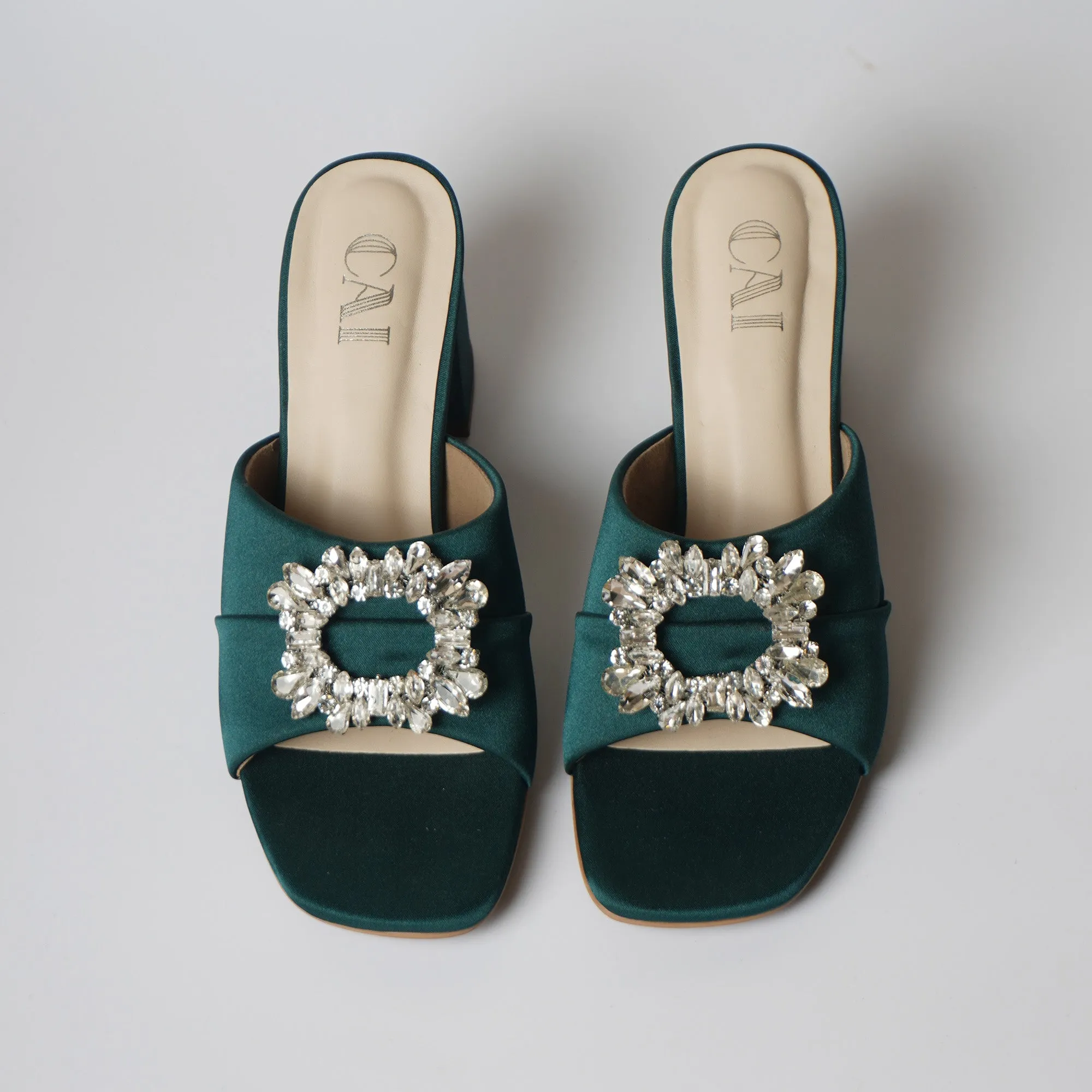 Emerald Green Buckled Heel