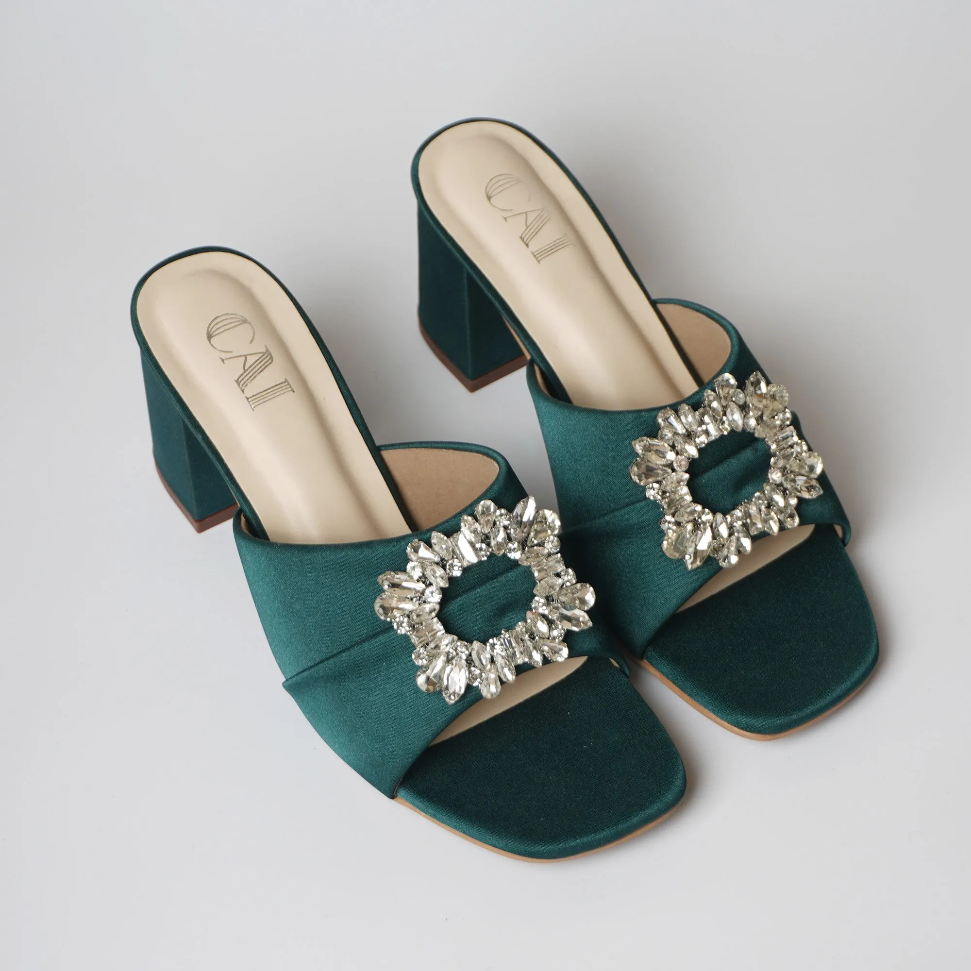 Emerald Green Buckled Heel