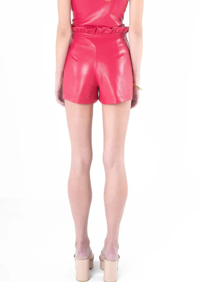 Emily McCarthy Ruffle Short - Rose Red