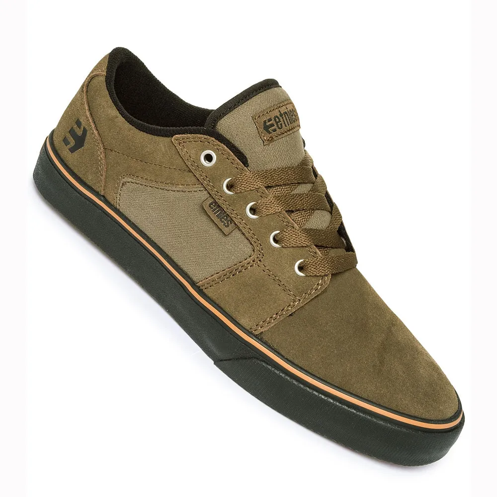 Etnies Barge LS Skate Shoes  - Olive Black Gum