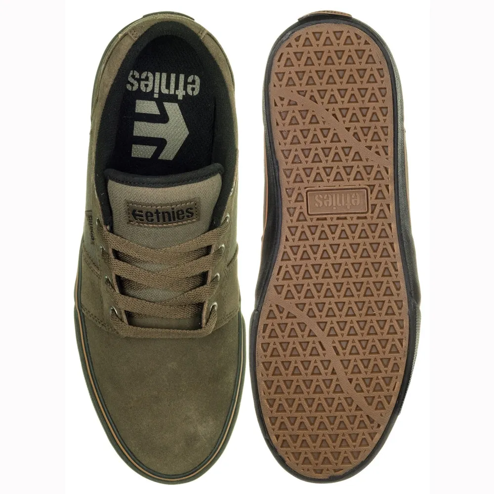 Etnies Barge LS Skate Shoes  - Olive Black Gum