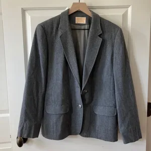 EUC Vintage Pendleton 100% Virgin Wool Gray Women's Blazer Jacket size 14