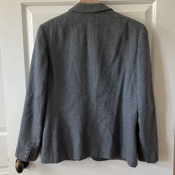 EUC Vintage Pendleton 100% Virgin Wool Gray Women's Blazer Jacket size 14