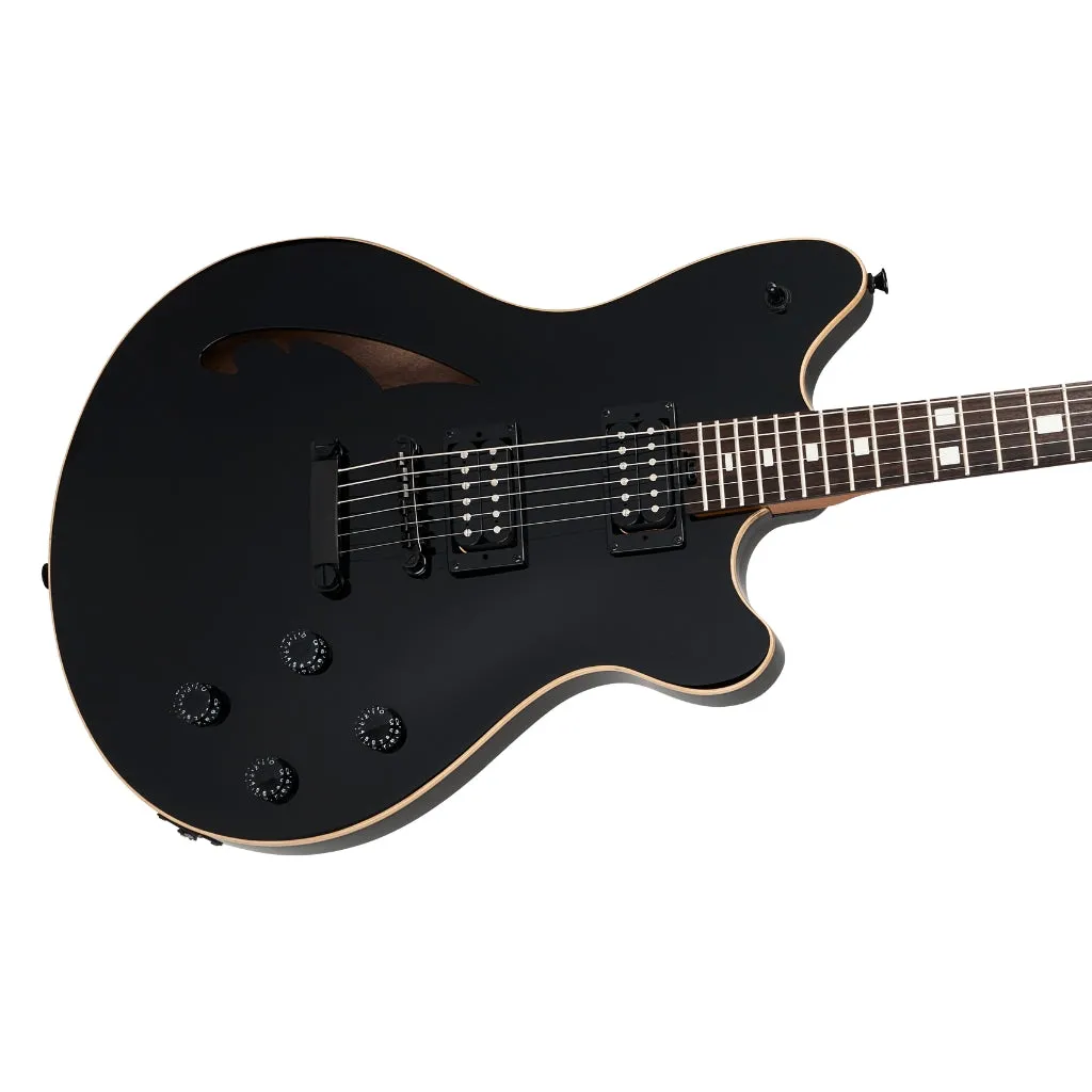 EVH SA-126 Standard Semi-Hollowbody Electric Guitar - Piano Black