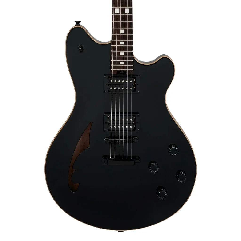 EVH SA-126 Standard Semi-Hollowbody Electric Guitar - Piano Black