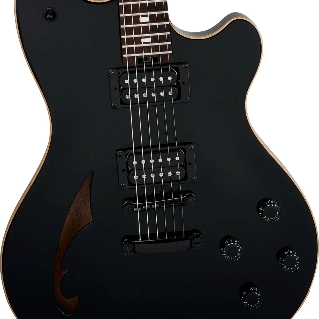 EVH SA-126 Standard Semi-Hollowbody Electric Guitar - Piano Black