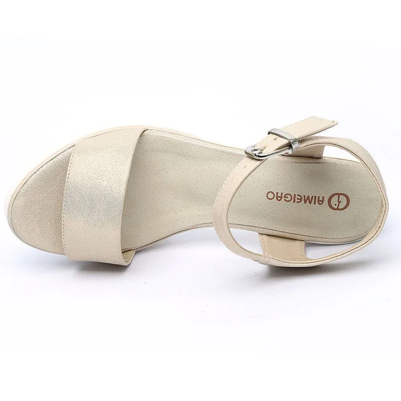 Fashion Ankle Strap High Square Heel Summer Sandals Shoes