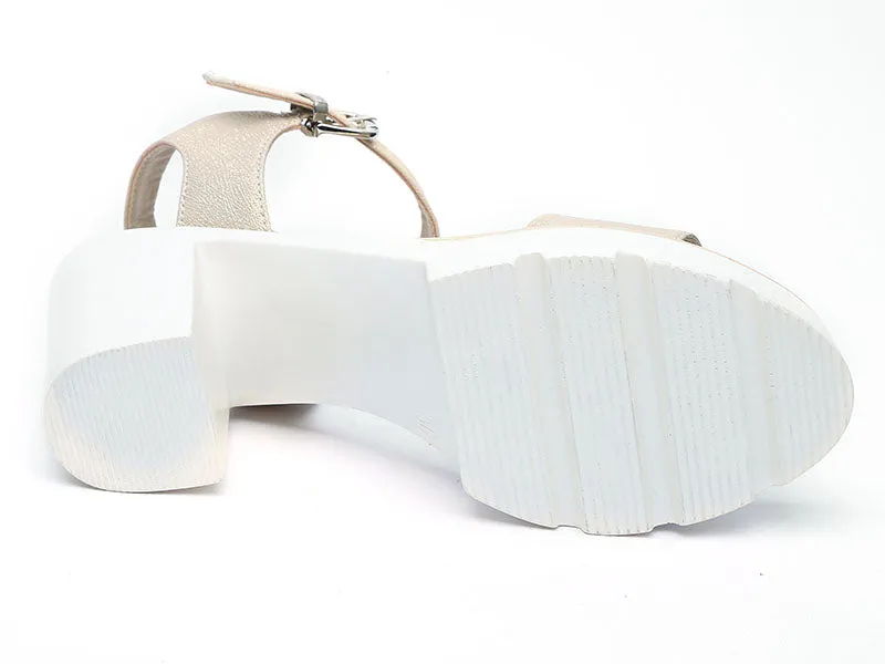 Fashion Ankle Strap High Square Heel Summer Sandals Shoes