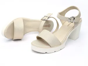 Fashion Ankle Strap High Square Heel Summer Sandals Shoes