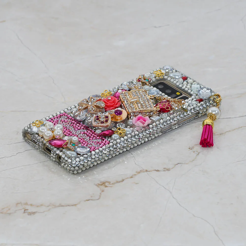 Fashion Purse Personalized Name & Initials Design with Tassel Phone Charm (style PN_1060)