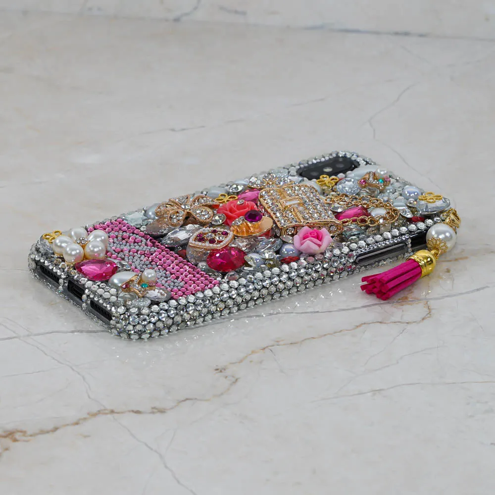Fashion Purse Personalized Name & Initials Design with Tassel Phone Charm (style PN_1060)
