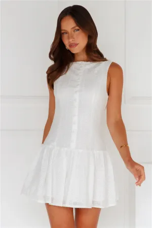 Fashion Showcase Embroidered Mini Dress White