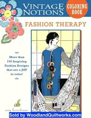 Fashion Therapy Vintage Notions Coloring Book by Amy Barickman
