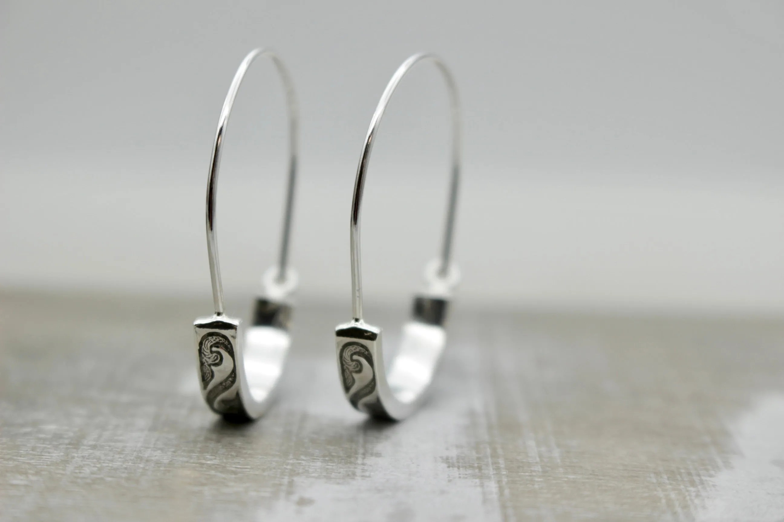 Flora Sterling Silver Hoops