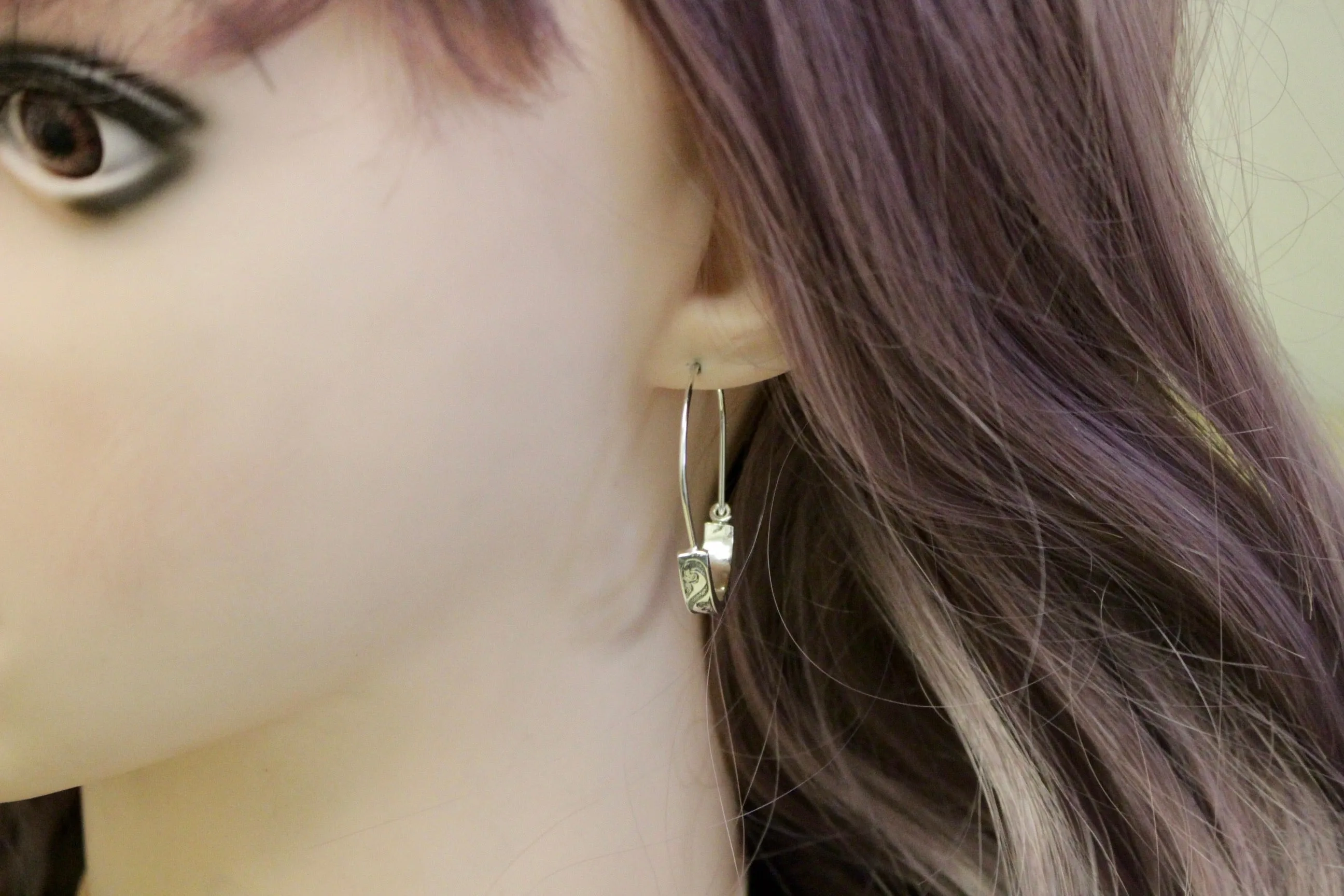 Flora Sterling Silver Hoops