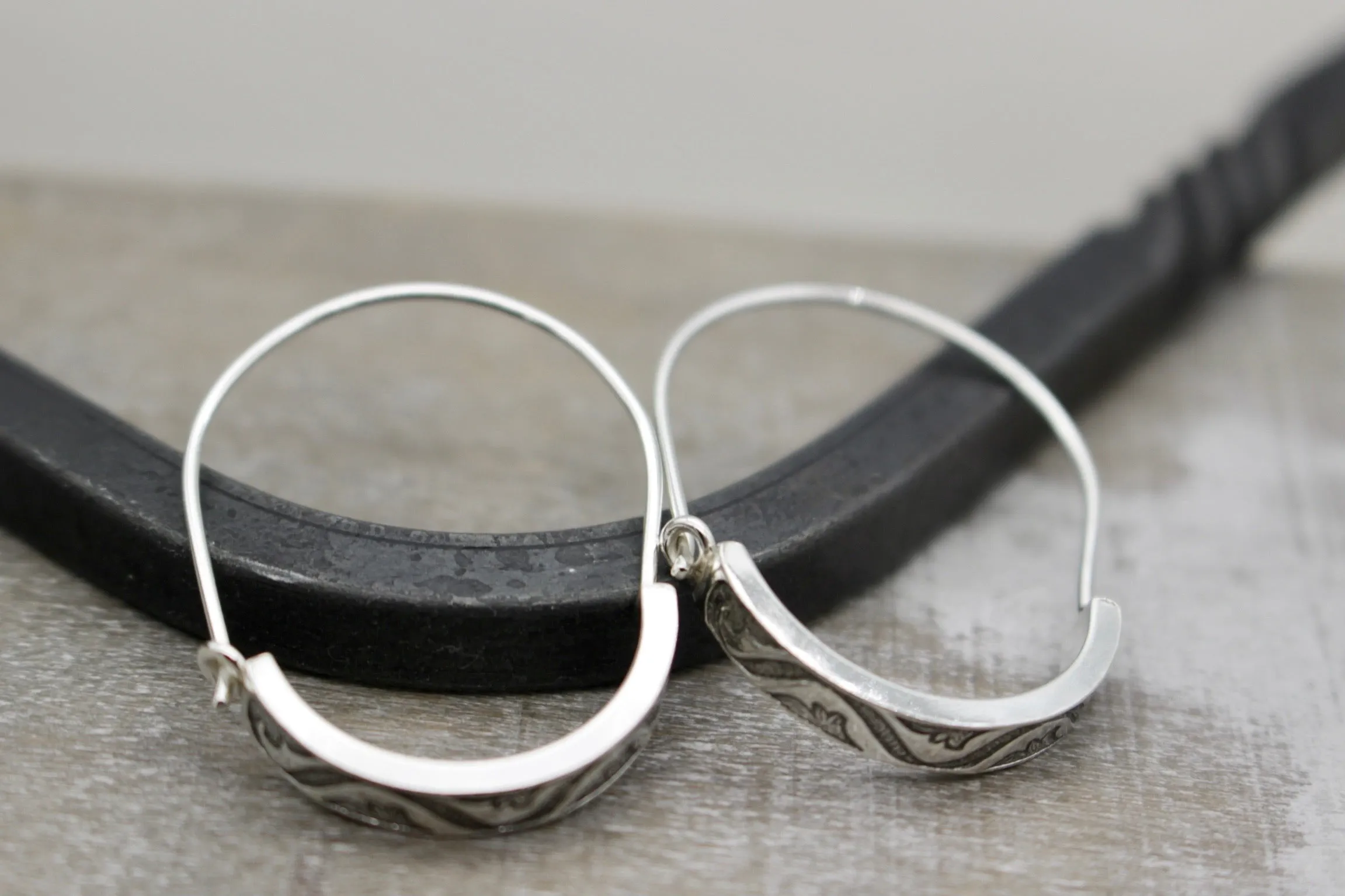 Flora Sterling Silver Hoops