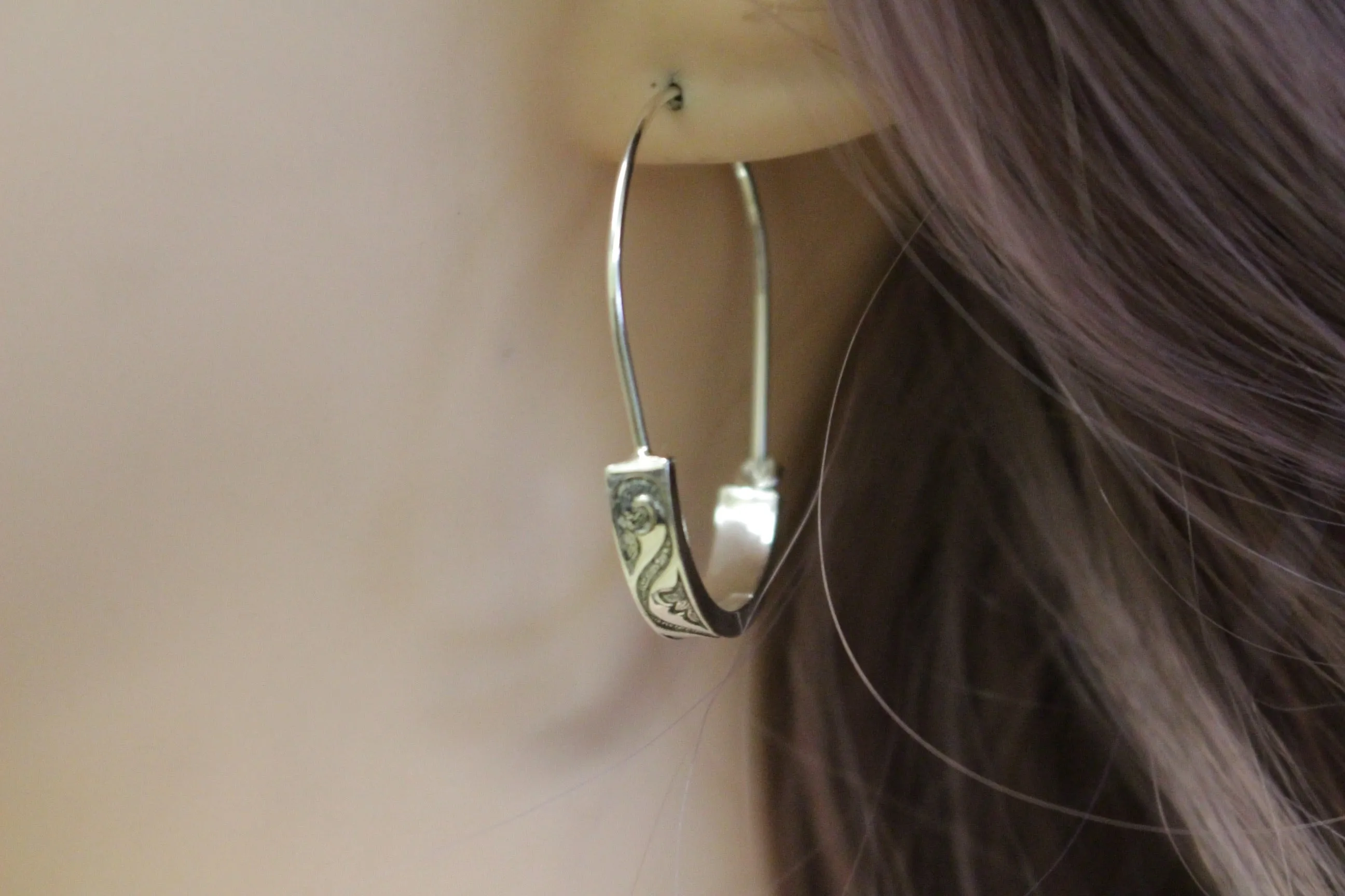 Flora Sterling Silver Hoops