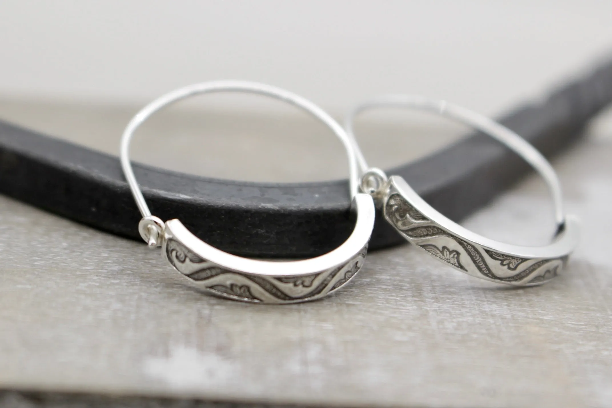 Flora Sterling Silver Hoops