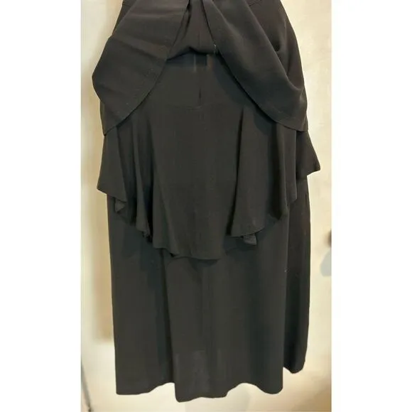 Fran-Day Women's Vintage 40's Luxury Rayon Fabric Peplum Skirt Black Size 13