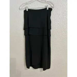Fran-Day Women's Vintage 40's Luxury Rayon Fabric Peplum Skirt Black Size 13