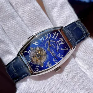 Franck Mueller Minute Repeater Imperial Tourbillon 5850 RMT Blue Enamel Platinum Wristwatch