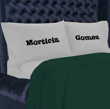 Funny bespoke celebrity couple pillowcase sets