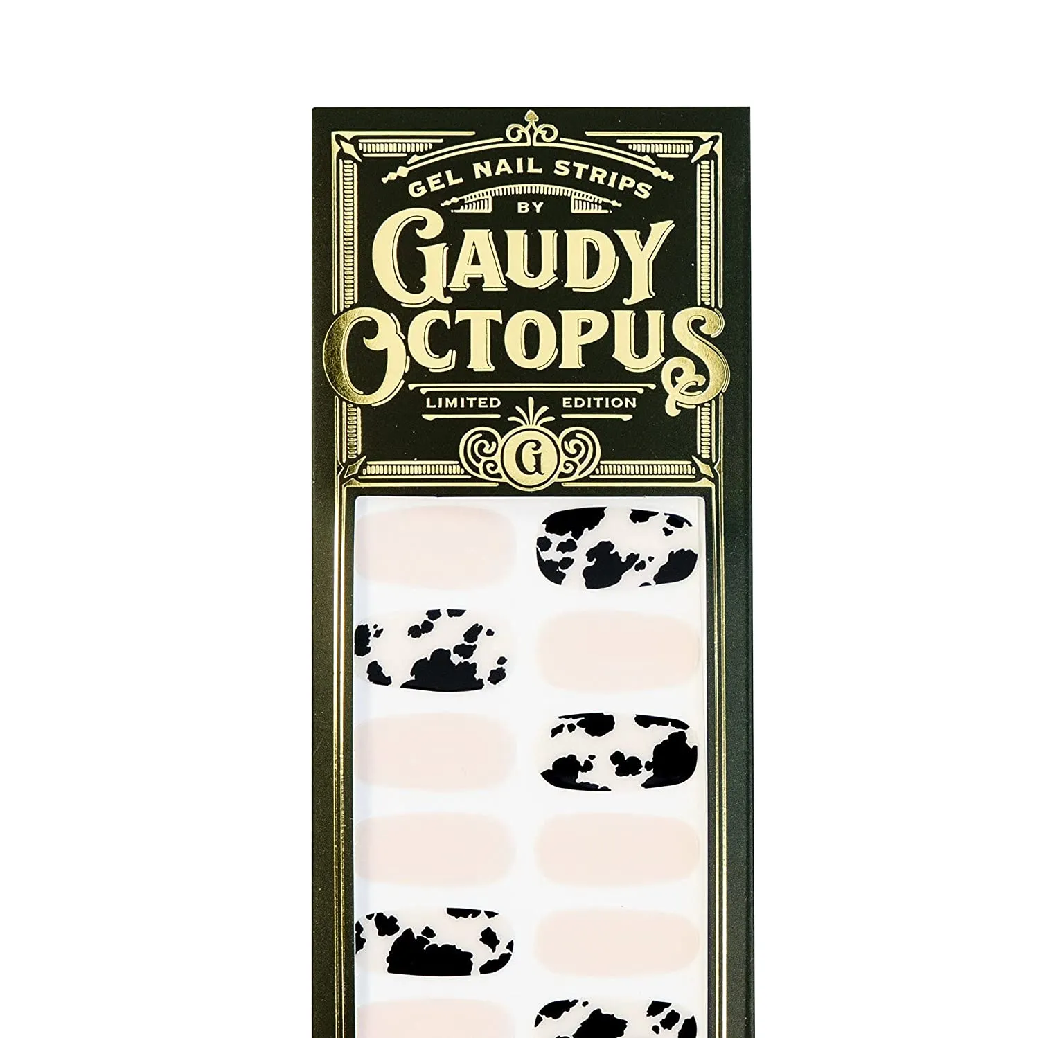 Gaudy Octopus 20 Fingernail Nail Strips with Cuticle Pusher and Nail File, Mary