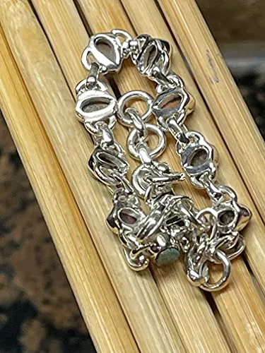 Genuine Australian Opal 925 Solid Sterling Silver Bracelets 8"