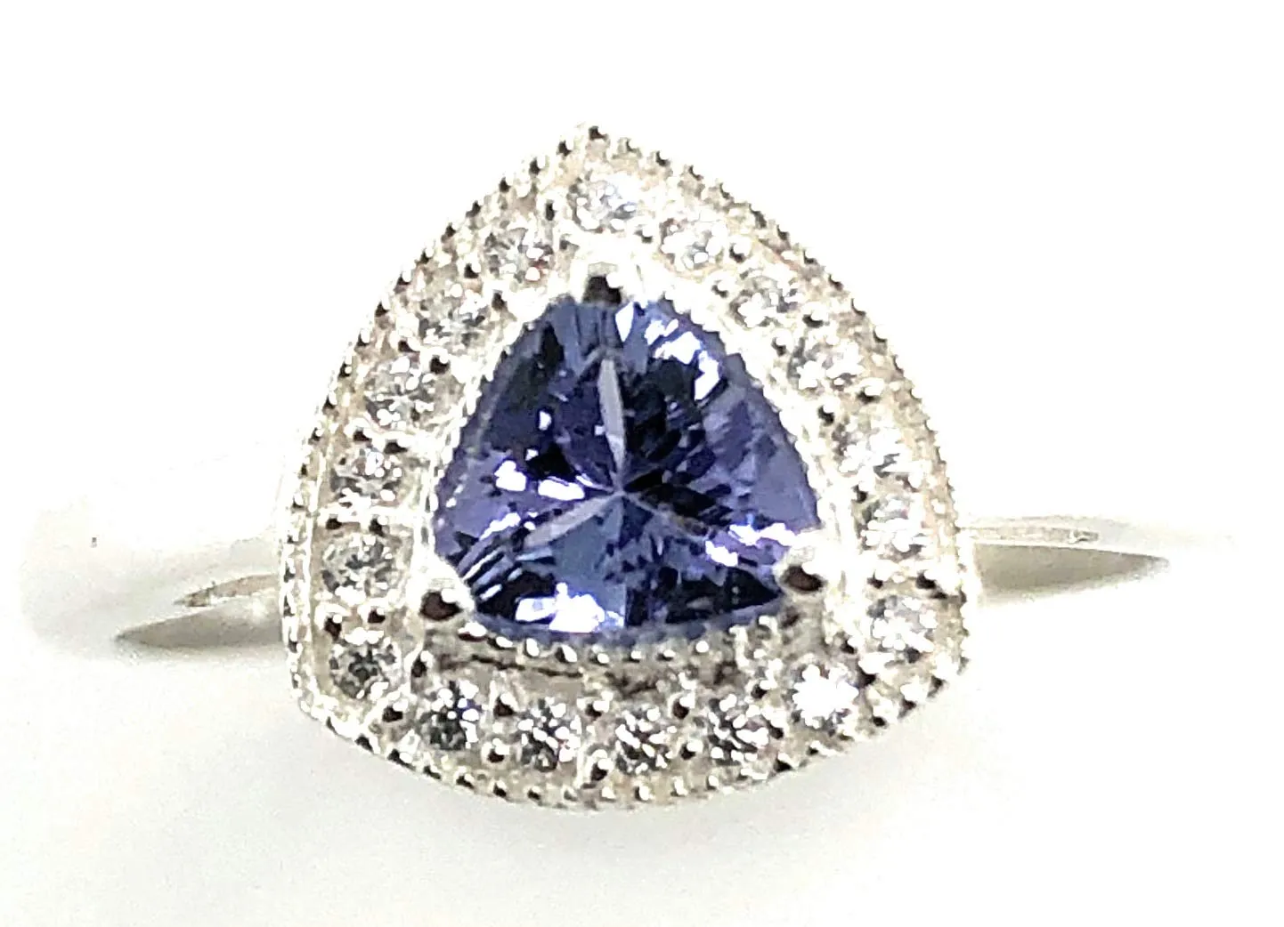Genuine Blue Tanzanite 925 Solid Sterling Silver Engagement Ring Size 6, 7, 8, 9