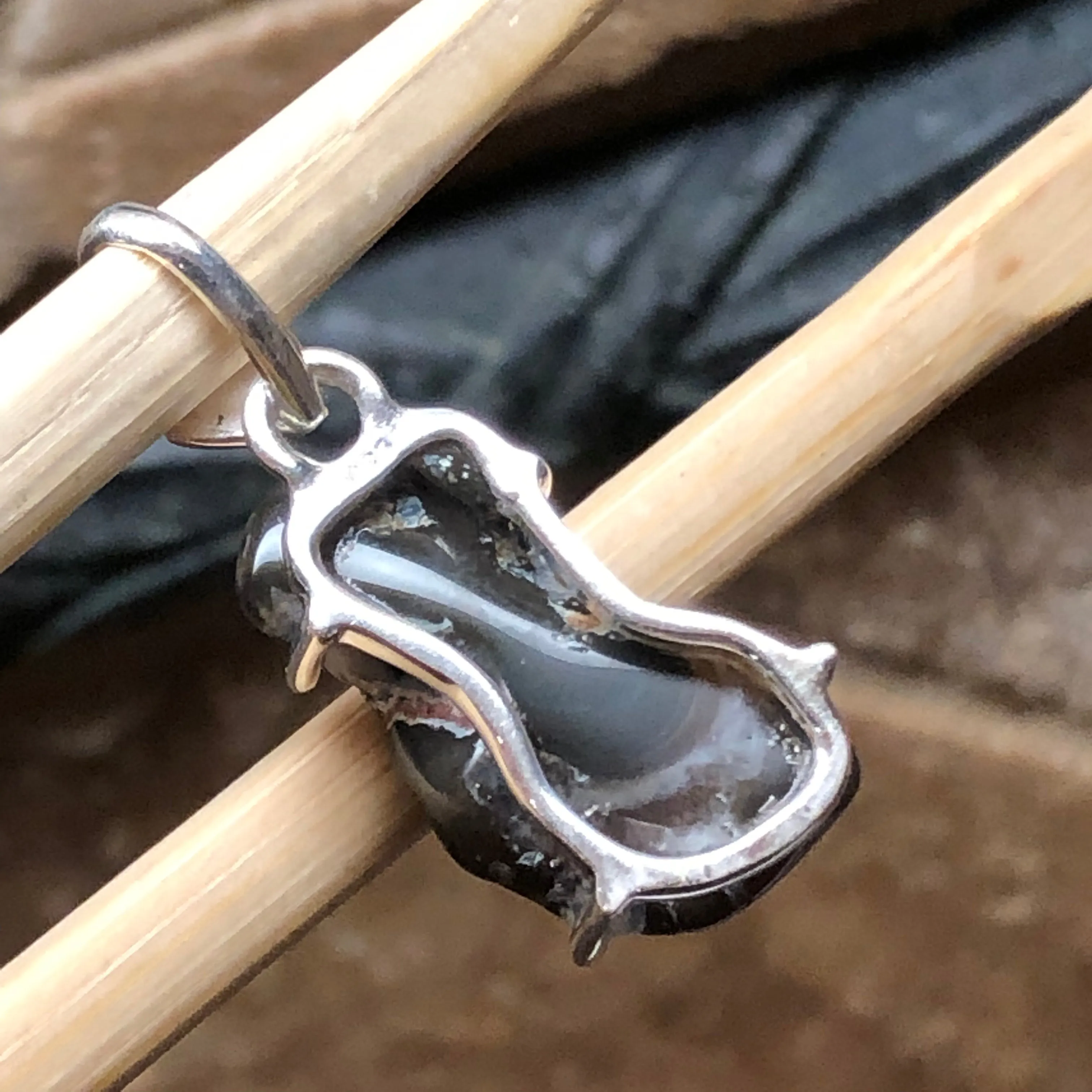 Genuine Mexican Fire Agate 925 Solid Sterling Silver Unisex Pendant 30mm