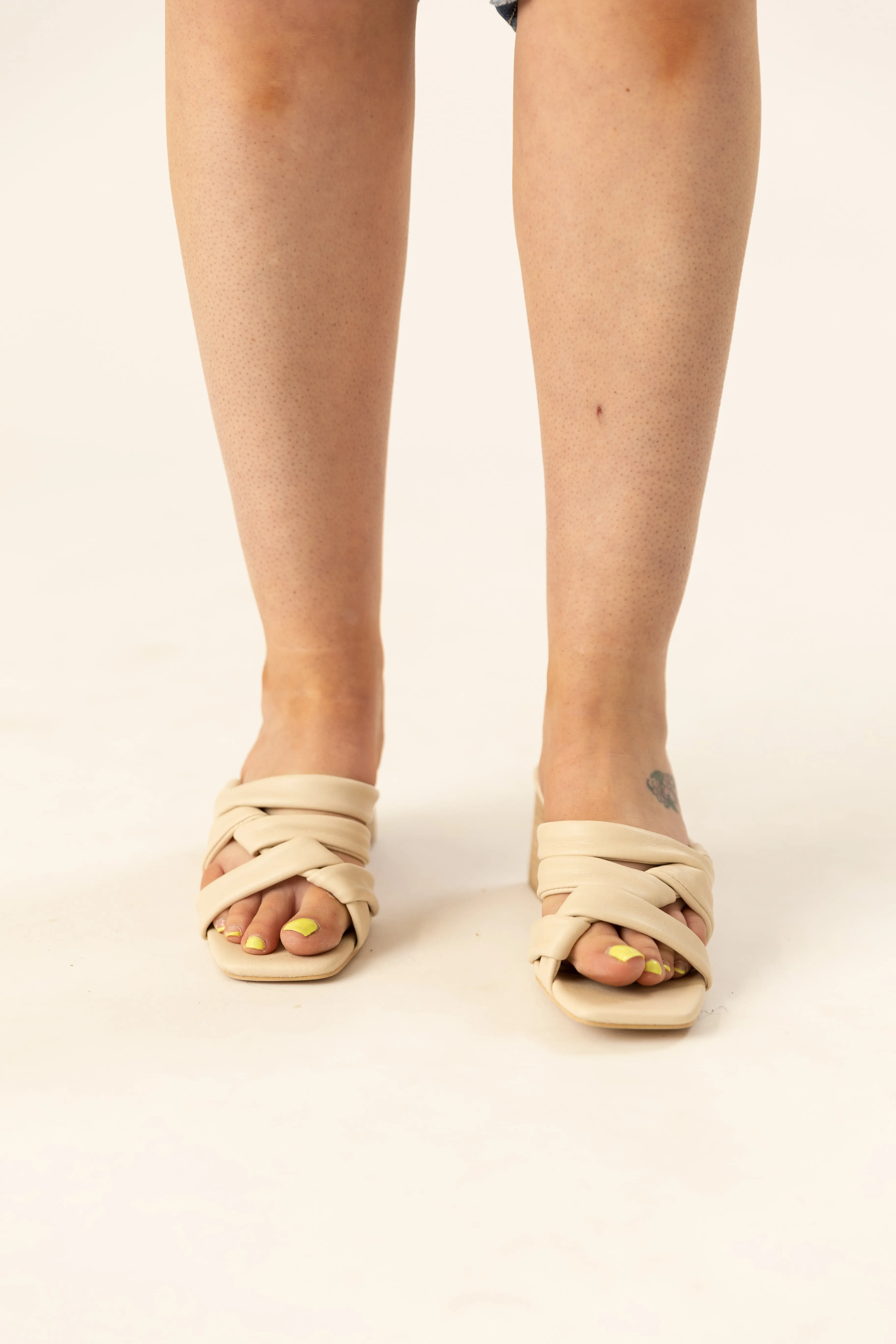 Georgette Open Toe Heel