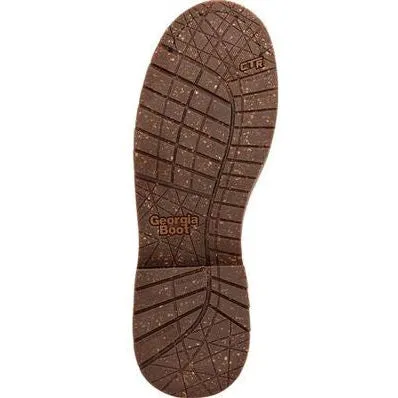 Georgia Women's Amp Lt Edge 10" Waterproof Pull On Work Boot -Brown- GB00516