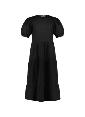 Georgiana Organic Cotton Dress | Caviar Black
