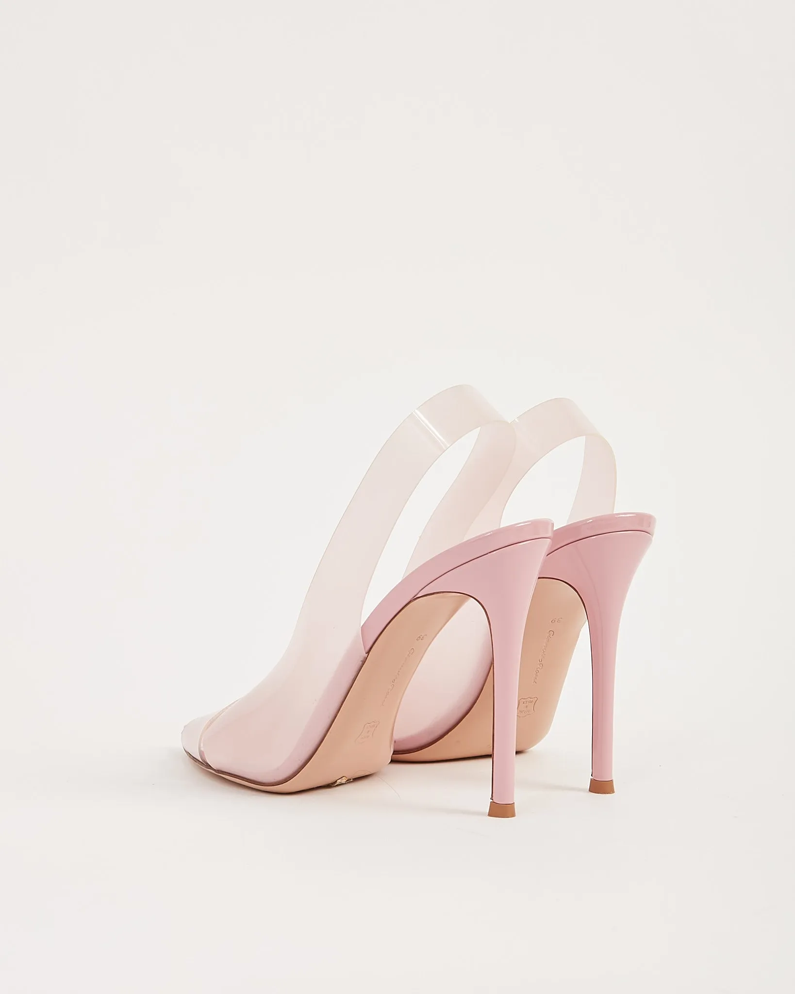 Gianvito Rossi Pink Sling Back Open Toe Heels - 39