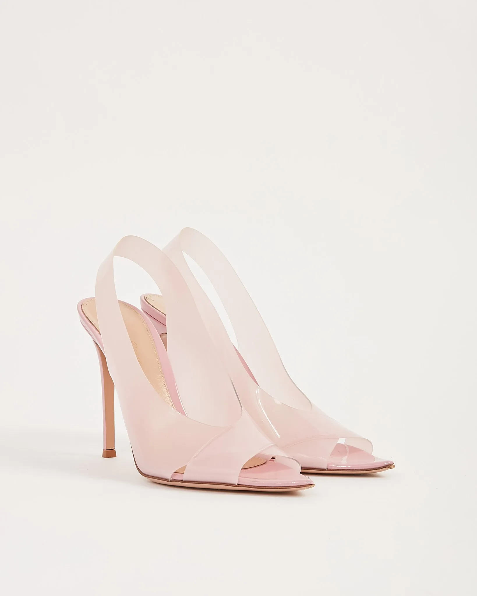 Gianvito Rossi Pink Sling Back Open Toe Heels - 39
