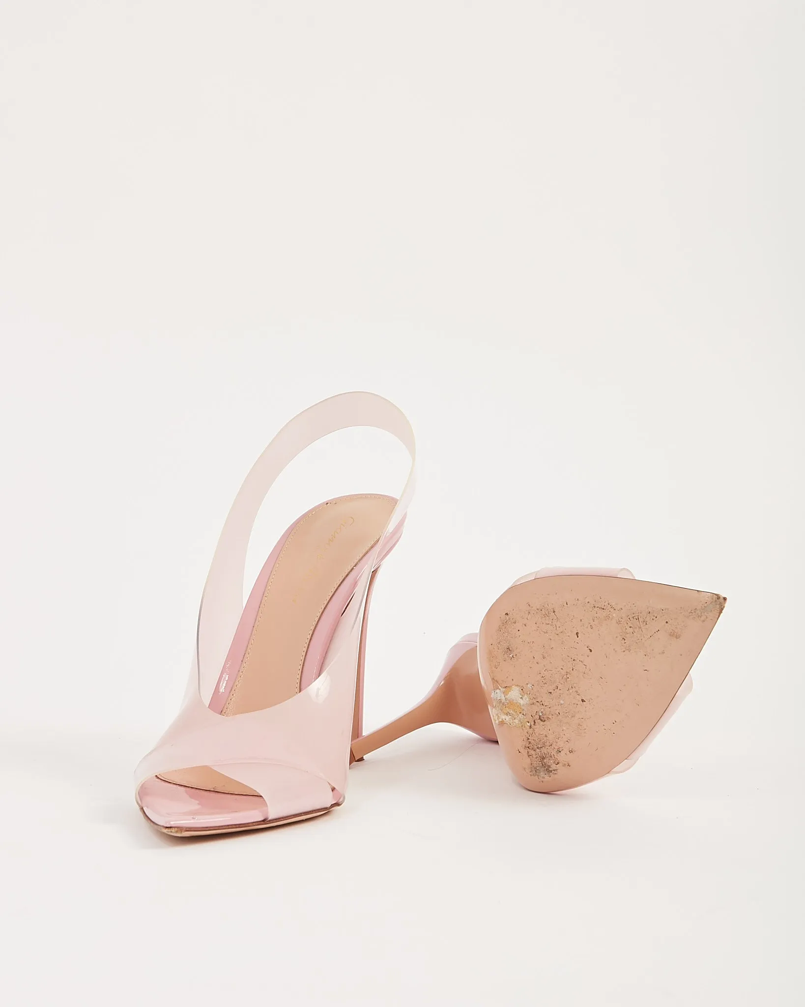 Gianvito Rossi Pink Sling Back Open Toe Heels - 39