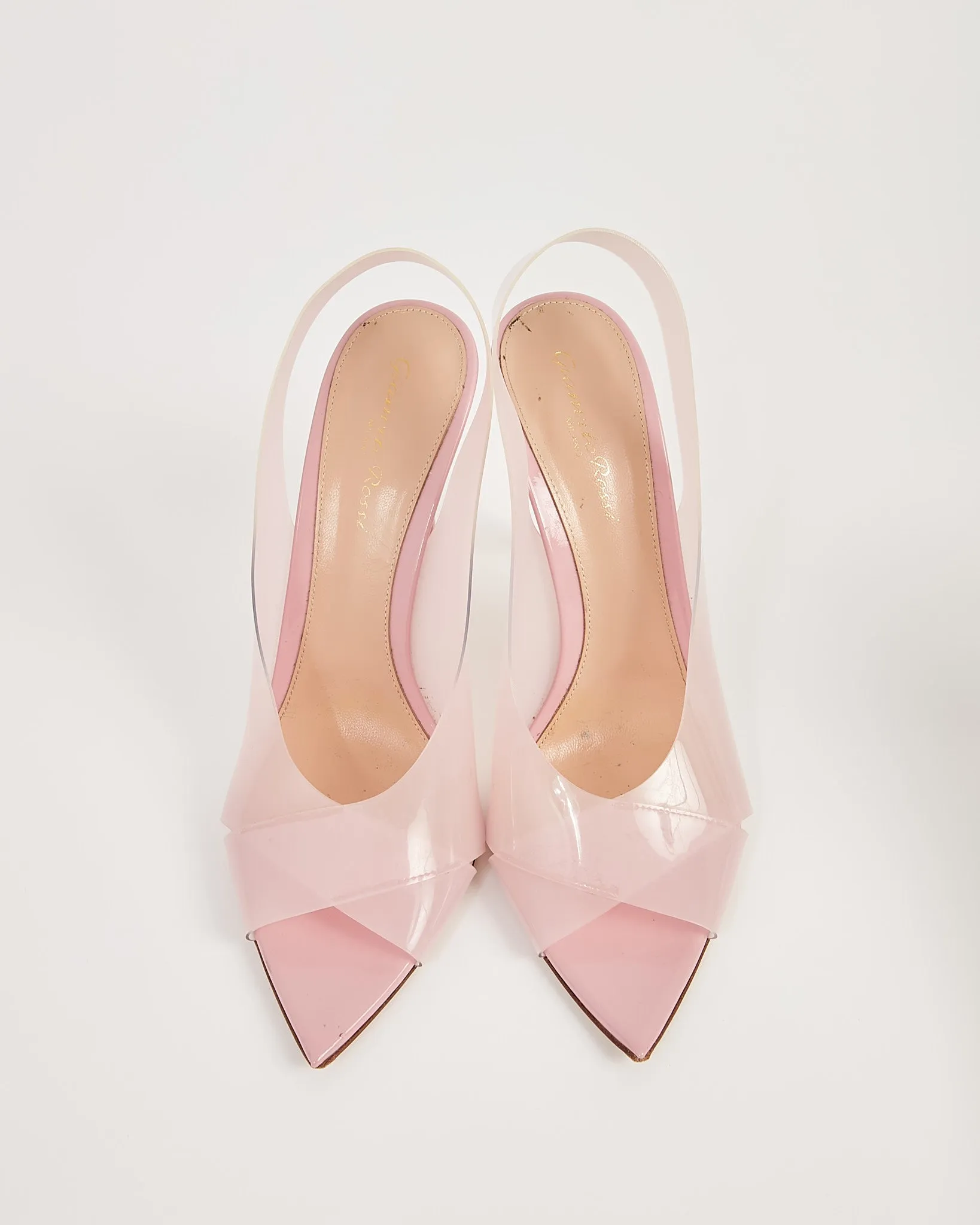 Gianvito Rossi Pink Sling Back Open Toe Heels - 39