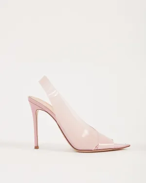 Gianvito Rossi Pink Sling Back Open Toe Heels - 39