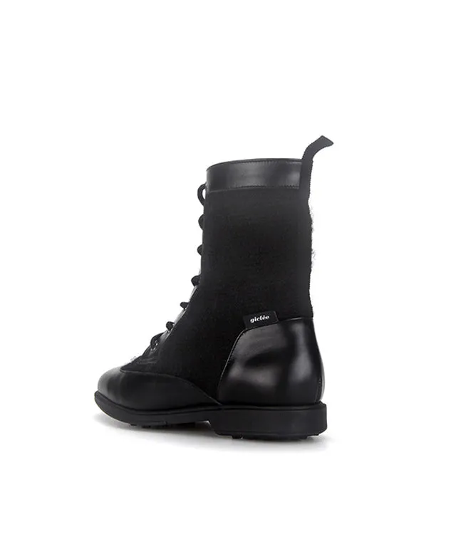 Giclee Warmer Ankle Boots Spikeless Golf Shoes - Black