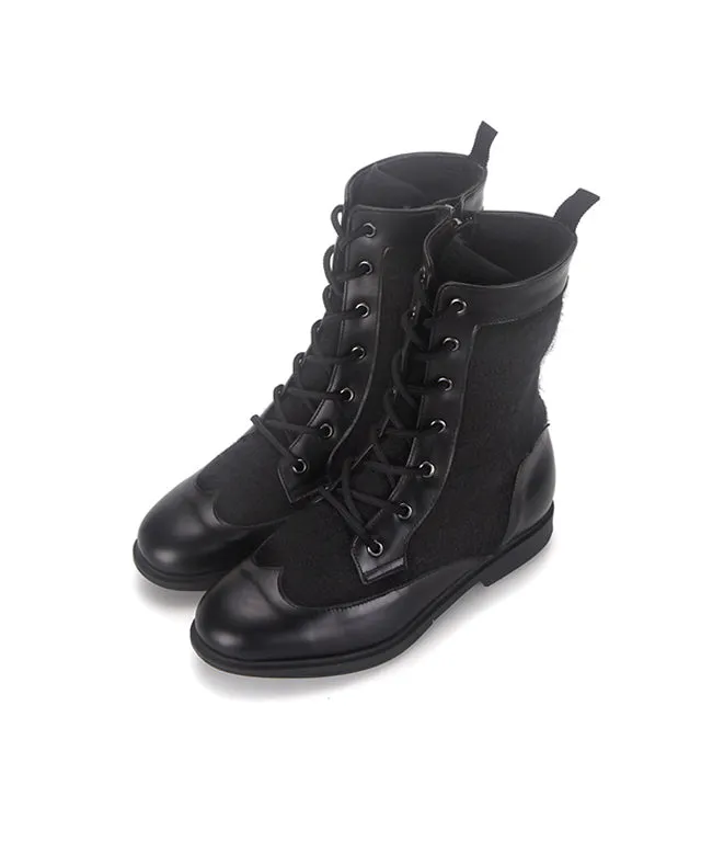Giclee Warmer Ankle Boots Spikeless Golf Shoes - Black
