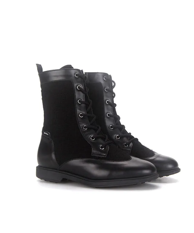 Giclee Warmer Ankle Boots Spikeless Golf Shoes - Black