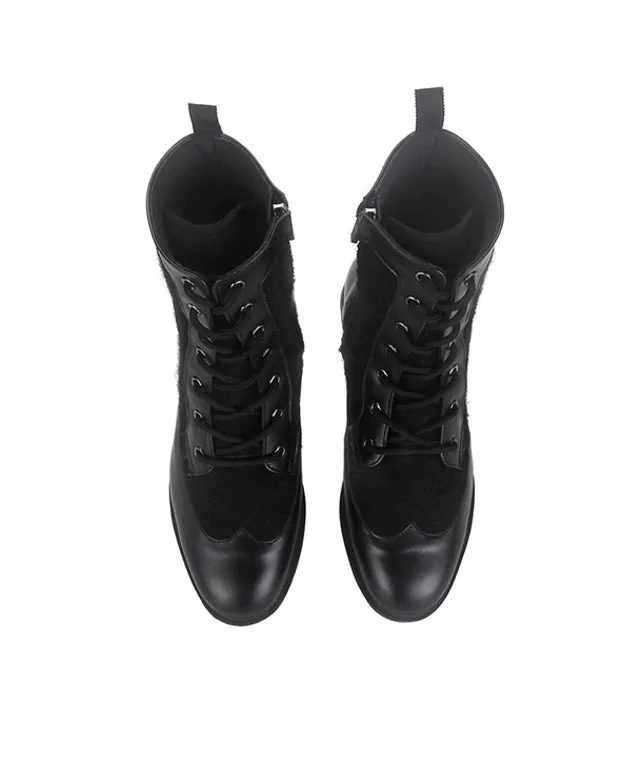 Giclee Warmer Ankle Boots Spikeless Golf Shoes - Black